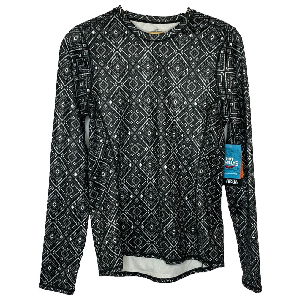 Women's Medium Hot Chillys Micro-Elite Chamois Crewneck Base Layer NEW